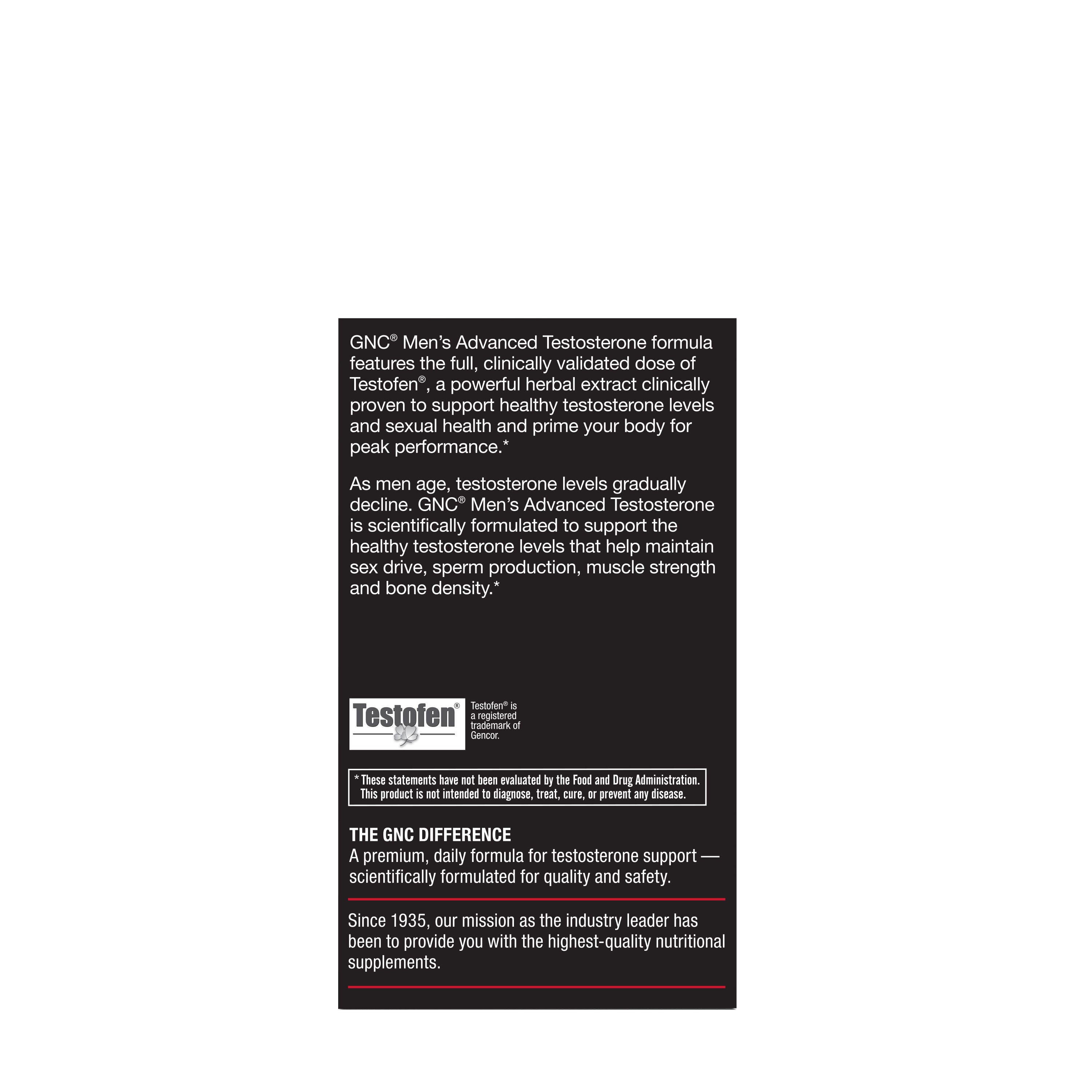 GNC Men s Advanced Testosterone 60 Capsules GNC